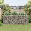 vidaXL Gabion Raised Bed Silver Galvanized steel Large Durable