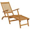 vidaXL Deck Chair Natural wood Solid acacia wood Standard Foldable