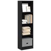 vidaXL Bookcase Black Engineered wood Tall Bookcase Rectangular