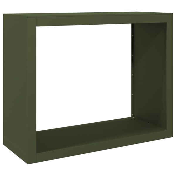 vidaXL Firewood Rack Green 39.4x15.7x31.5" Steel