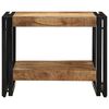 vidaXL Coffee Table Brown, Black Solid Mango Wood, Iron Compact