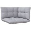 vidaXL Garden Lounge Set Grey Solid pinewood, 100% polyester fabric Small