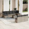 vidaXL Garden Sofa Set Grey