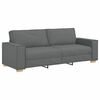 vidaXL Sofa 3 pcs Dark Grey Linen-blend Fabric