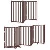 vidaXL Dog Gate Set of 12 Brown Poplar wood 12 panels Foldable
