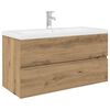vidaXL Sink Cabinet With Basin Artisan Oak Engineered wood Medium