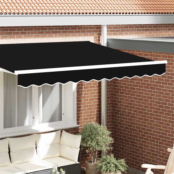 vidaXL Awning Valance Black 2.3 x 0.2 m Canvas
