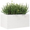 vidaXL Garden Planter White Solid Pine Wood Medium Garden Planter