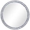 vidaXL Wall Mirror Silver Acrylic Crystal, Tempered Glass 23.6 in Diameter