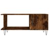 vidaXL Coffee Table Smoked oak Engineered wood, Iron Medium Storage