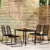 vidaXL Garden Dining Set Black