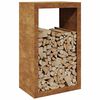 vidaXL Firewood Rack 23.6"x15.7"x39.4" Weathering Steel