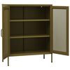vidaXL Storage Cabinet Olive Green 31.5"x13.8"x40" Steel