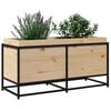 vidaXL Garden Planter Natural Solid pine wood, steel Medium
