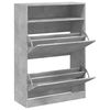 vidaXL Shoe Cabinet Concrete grey Engineered wood 31.5 x 13.4 x 45.7 in