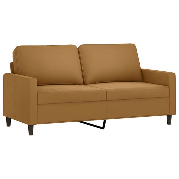 vidaXL Sofa Set Brown Velvet (100% polyester), metal, textilene, plywood