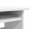 vidaXL Desk White Engineered wood Sleek Desk Rectangular Modern