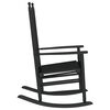 vidaXL Rocking Chair Black Solid Poplar wood Standard Rocking Chair