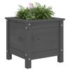 vidaXL Garden Planter Grey Solid pine wood 15.7x15.7x15.4 in