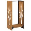 vidaXL Firewood Rack 15.7x11.8x31.5" Weathering Steel