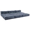 vidaXL Modular Sofa 4 pcs Indigo 27.56 x 27.56 x 22.05 in Fabric