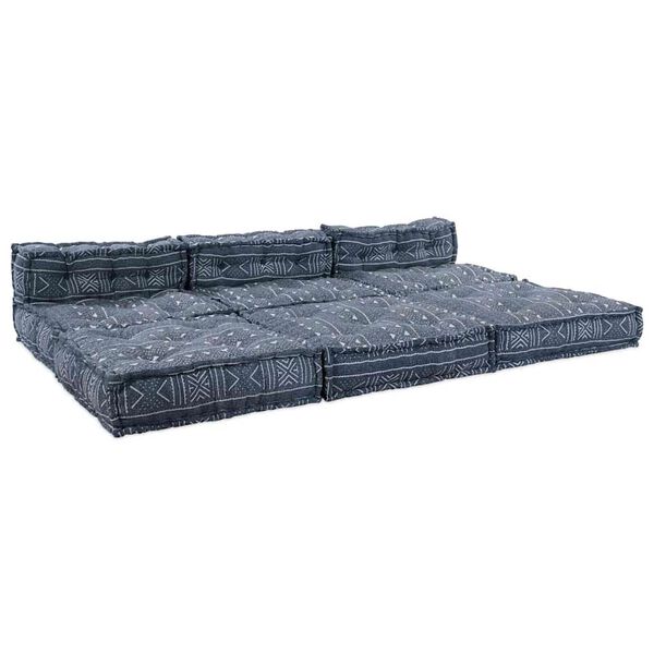 vidaXL Modular Sofa 4 pcs Indigo 27.56 x 27.56 x 22.05 in Fabric