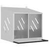 vidaXL Chicken Nesting Box Galvanized silver Cold-rolled sheet