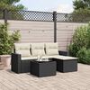 vidaXL Garden Sofa Set Black, Cream white