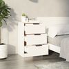 vidaXL Bedside Cabinet White Engineered wood Storage Bedside Cabinet