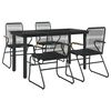 vidaXL Garden Dining Set Black
