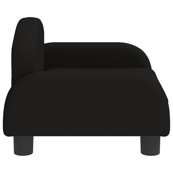 vidaXL Kids Sofa Black Fabric (100% polyester), Pine wood, Foam Mini