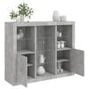 vidaXL Sideboard Set of 3 Concrete grey Engineered wood, Glass Standard
