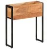 vidaXL Planter Natural Wood, Black Solid Acacia Wood Medium