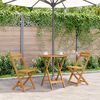 vidaXL Garden Table Natural Solid Acacia Wood Medium Foldable