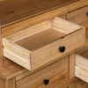 vidaXL Highboard Natural Solid pine wood Medium Highboard Rectangular