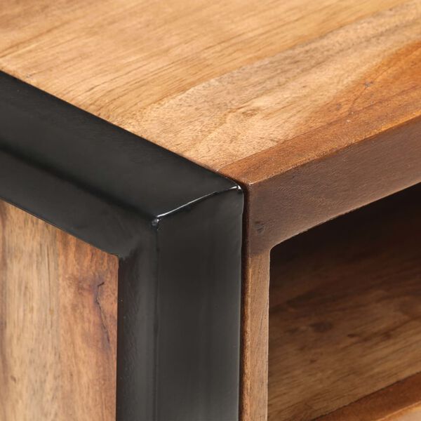 vidaXL Bedside Cabinet Varies Solid acacia wood and powder-coated steel