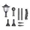 vidaXL Garden Lamp Set of 4 Black, Cool White Tough plastic, PP material