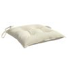 vidaXL Chair Cushion Set of 2 Cream White Oxford Fabric, PP hollow fiber