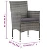vidaXL Sofa Set Grey