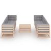vidaXL Garden Lounge Set Natural Pine