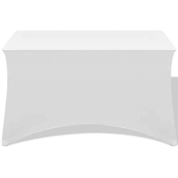 vidaXL Table Cover Set of 2 White 90% Polyester, 10% Spandex Medium
