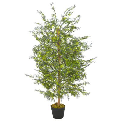 vidaXL Artificial Plant Cypress Tree with Pot Green 47.2"