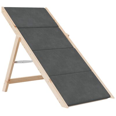 vidaXL Dog Stair Gray 41.3"x18.5" Solid Wood Fir