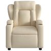 vidaXL Recliner Chair Cream 100% Polyester, Metal, Plywood Standard