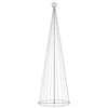 vidaXL Christmas Cone Tree Warm white Powder-coated steel, copper, PVC