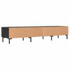 vidaXL TV Cabinet Black Engineered wood, Iron Medium TV Cabinet