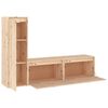 vidaXL TV Cabinet Set of 3 Pine Solid Pine Wood Medium TV Cabinet