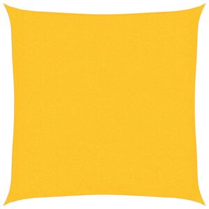 vidaXL Sunshade Sail 1.75 oz/ft² Yellow 8.2x8.2' HDPE