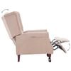 vidaXL Armchairs Cream Polyester fabric, Wooden frame Standard Armchair