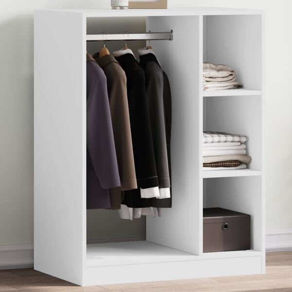 vidaXL Wardrobe White 30.3"x18.9"x40.2" Engineered Wood